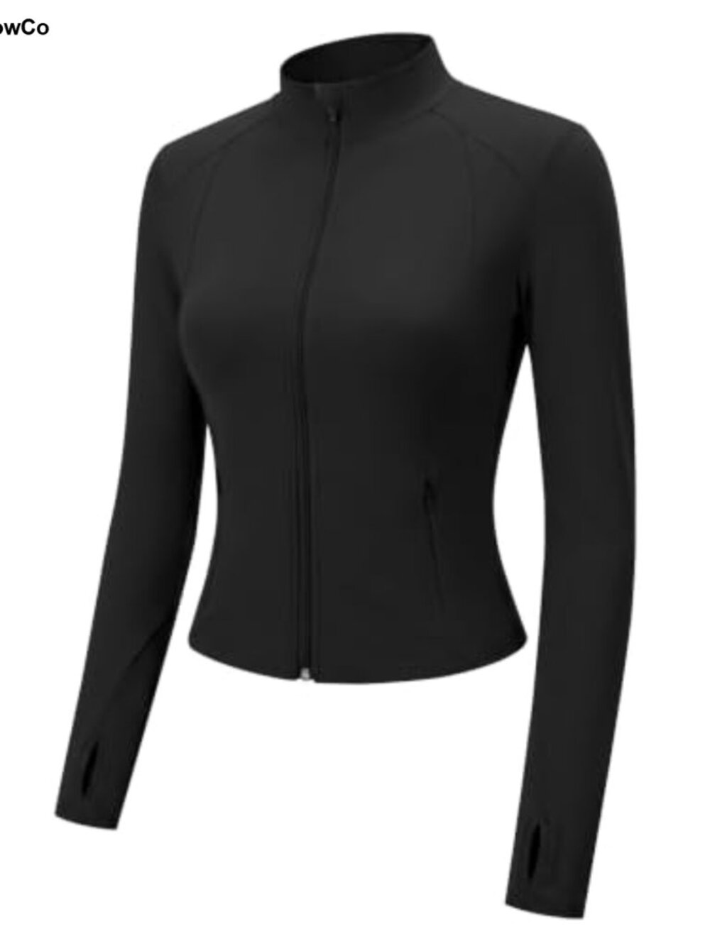 LOMON Women Workout Jacket Lightweight Zip Up Cropped Athletic Slim Tops